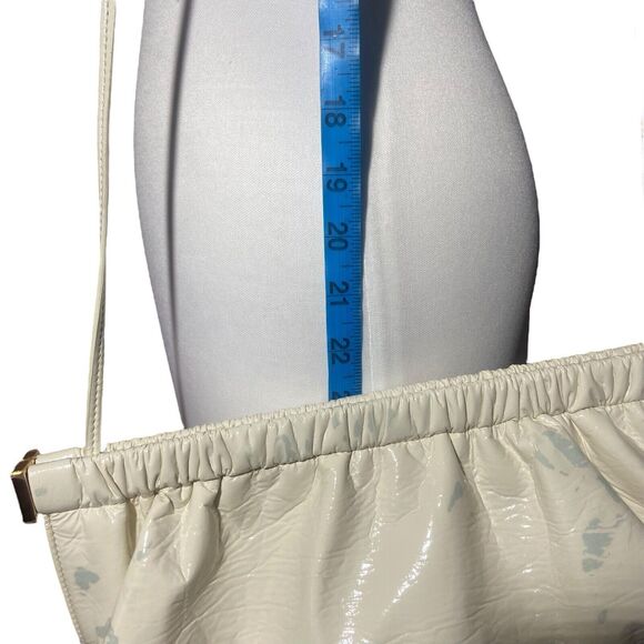 Nanushka The Bar Clutch Shoulder Bag Cream White Faux Leather Evening Purse - Picture 11 of 14